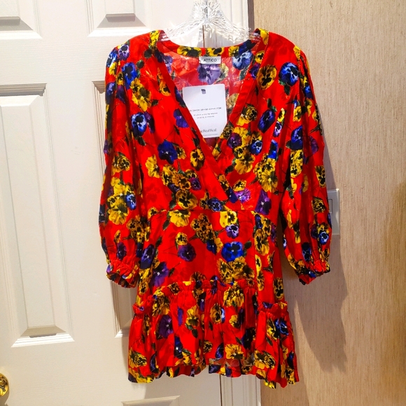 The Attico Ruffled Floral Pansy Dress, gorgeous! - Picture 4 of 14